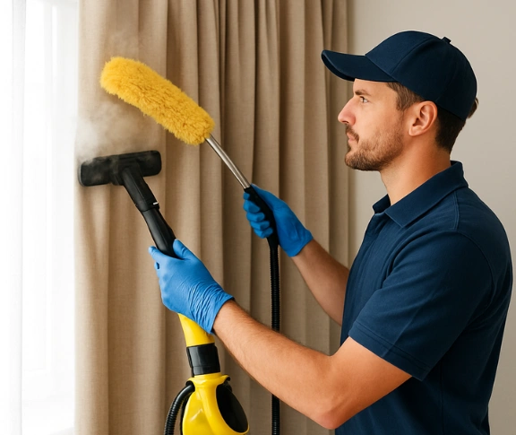 Trusted residential curtain cleaning technician Matty Curtain Cleaning oatley-nsw QLD