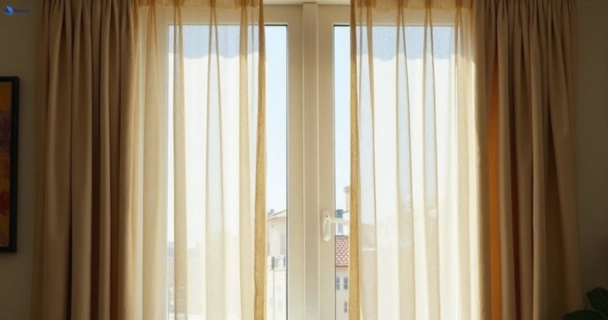 Dusty and dull curtains in oatley-nsw before steam cleaning